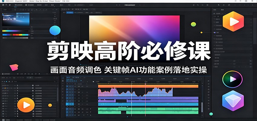 剪映高阶必修课：画面音频调色，关键帧AI功能案例落地实操-chywc