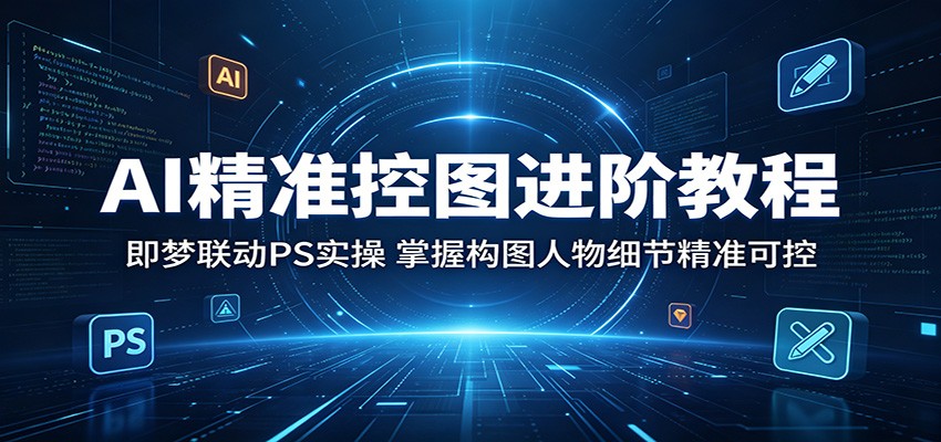 AI精准控图进阶教程：即梦联动PS实操，掌握构图人物细节精准可控-chywc