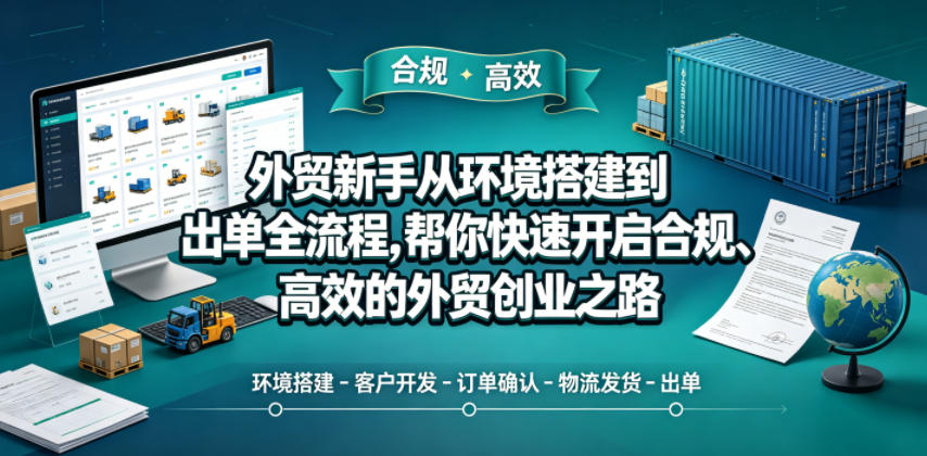 外贸新手从环境搭建到出单全流程，帮你快速开启合规、高效的外贸创业之路-chywc