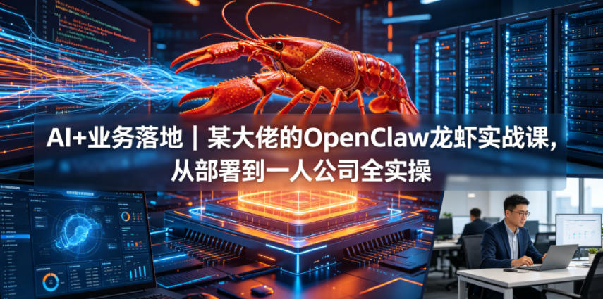 AI+业务落地｜某大佬的OpenClaw小龙虾实战课，从部署到一人公司全实操-chywc