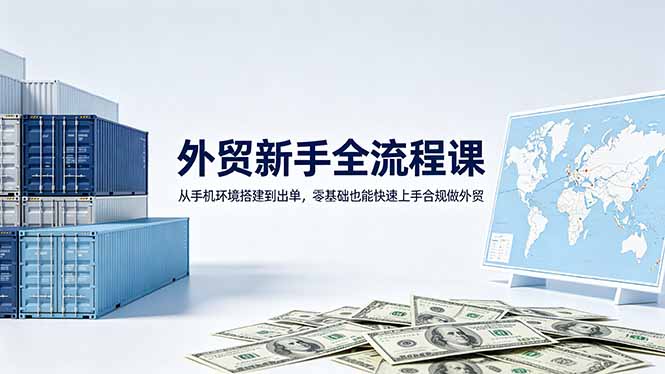 外贸新手全流程课：从手机环境搭建到出单，零基础也能快速上手合规做外贸-chywc