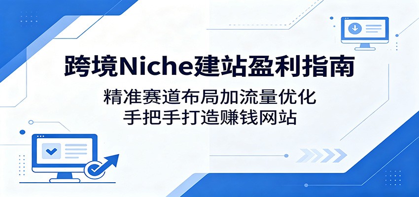 跨境Niche建站盈利指南：精准赛道布局加流量优化，手把手打造赚钱网站-chywc