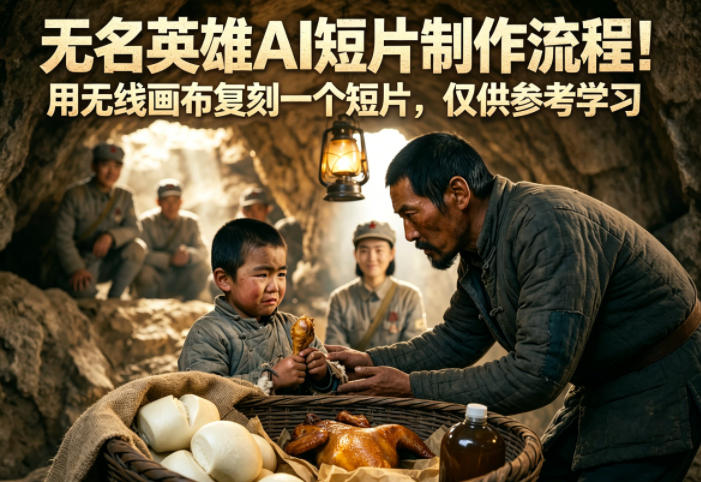 无名英雄AI短片制作流程！用无线画布复刻一个短片，仅供参考学习-chywc