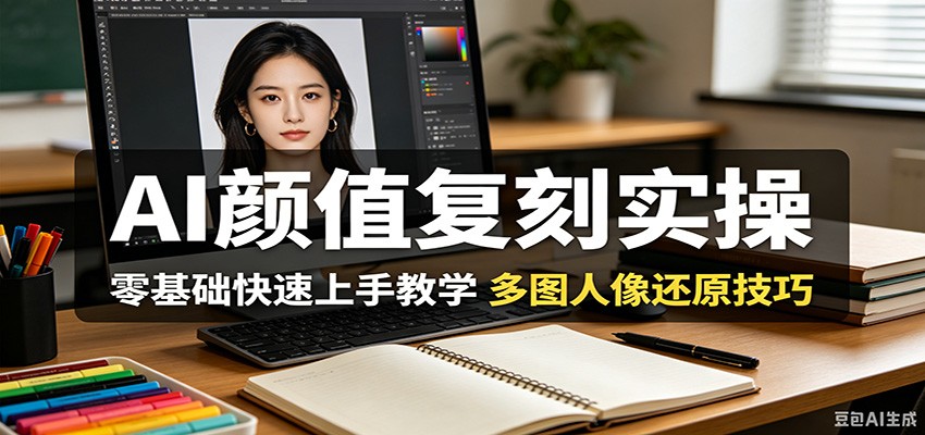 AI颜值复刻实操，零基础快速上手教学，多图人像还原技巧-chywc