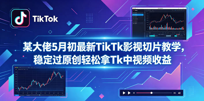 某大佬5月初最新TikTk影视切片教学，稳定过原创轻松拿Tk中视频收益-chywc