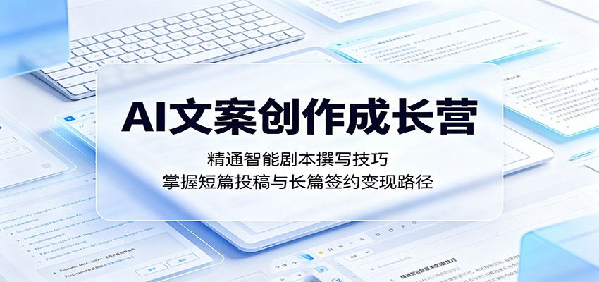 AI文案创作成长营：精通智能剧本撰写技巧，掌握短篇投稿与长篇签约变现路径-chywc