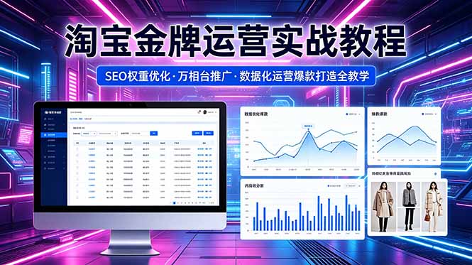 2026 淘宝金牌运营实战教程，SEO权重优化万相台推广，数据化运营爆款打造全教学-chywc
