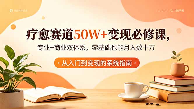 疗愈赛道50W+变现必修课，专业+商业双体系，零基础也能月入数十万-chywc