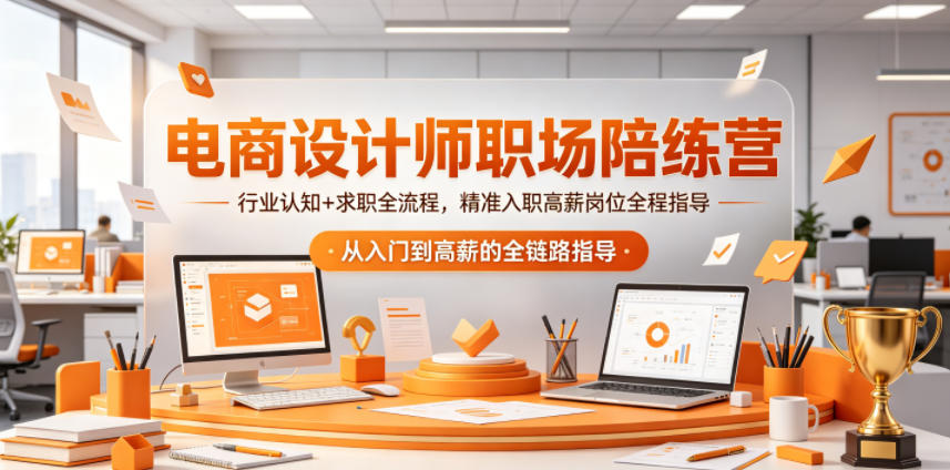 电商设计师职场陪练营，行业认知+求职全流程，精准入职高薪岗位全程指导-chywc