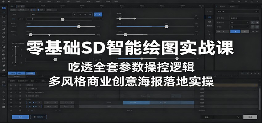 零基础SD智能绘图实战课：吃透全套参数操控逻辑，多风格商业创意海报落地实操-chywc
