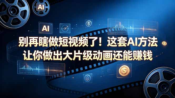 别再瞎做短视频了！这套 AI 方法让你做出大片级动画还能赚钱【原创双语字幕】-chywc
