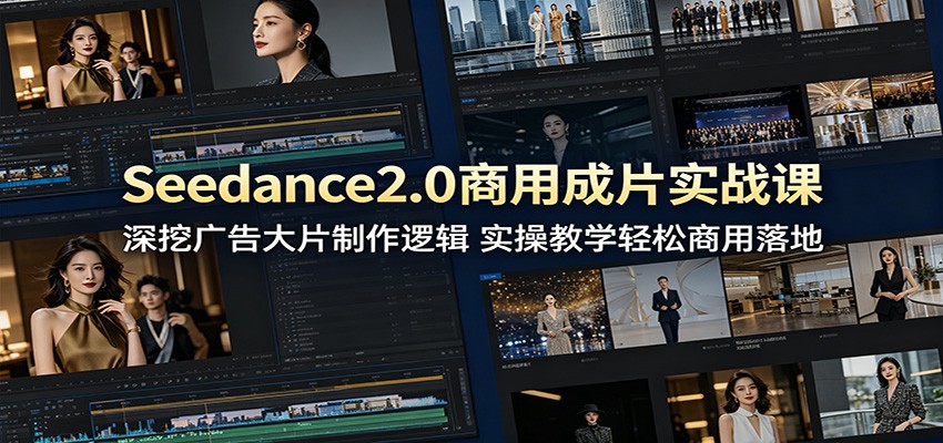 Seedance2.0商用成片实战课：深挖广告大片制作逻辑，实操教学轻松商用落地-chywc