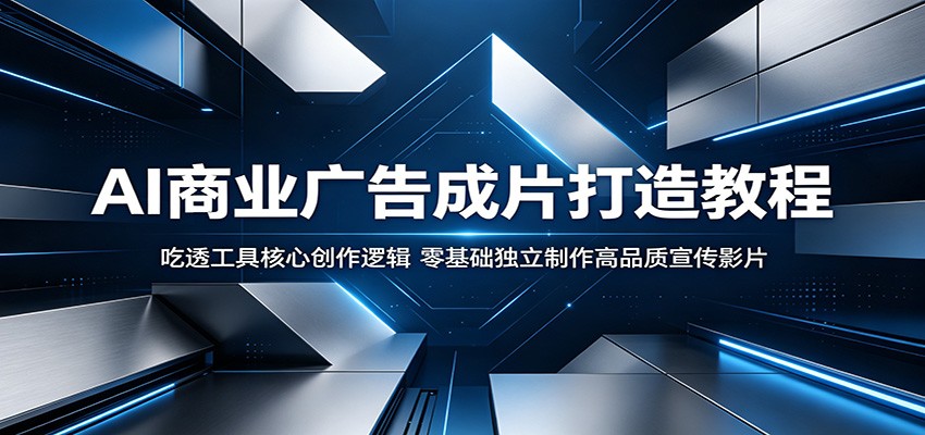 AI商业广告成片打造教程：吃透工具核心创作逻辑，零基础独立制作高品质宣传影片-chywc