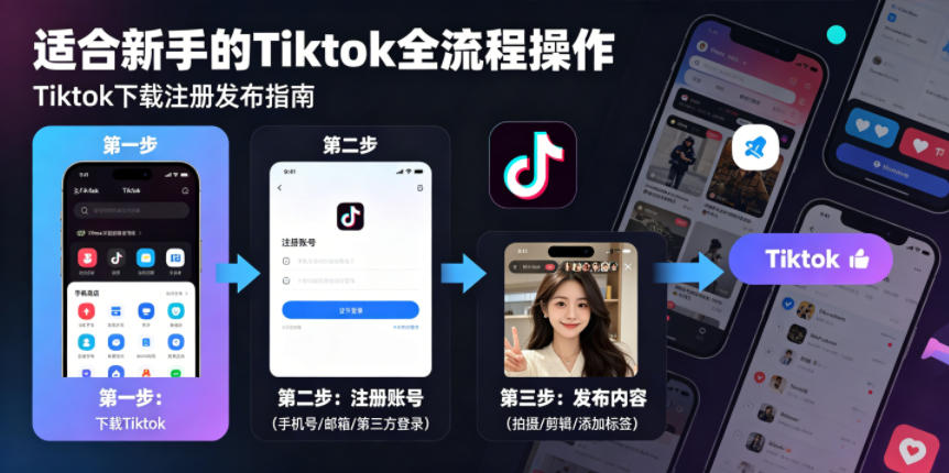 Tiktok下载注册发布，适合新手的Tiktok全流程操作-chywc