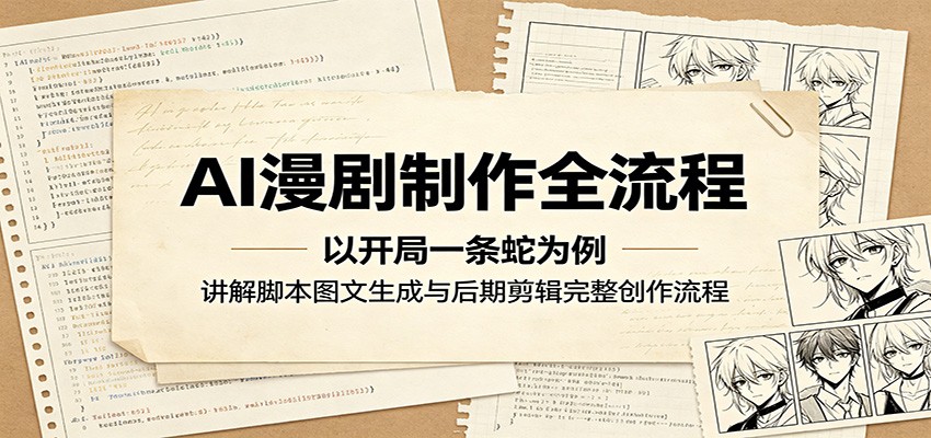 AI漫剧制作全流程：以开局一条蛇为例，讲解脚本图文生成与后期剪辑完整创作流程-chywc