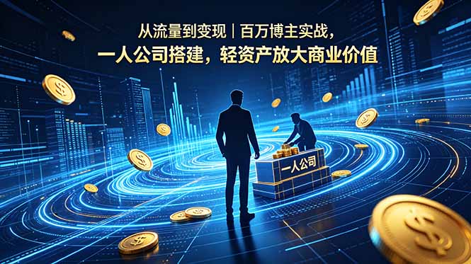 从流量到变现｜百万博主实战，一人公司搭建，轻资产放大商业价值-chywc
