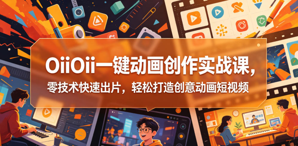 OiiOii一键动画创作实战课，零技术快速出片，轻松打造创意动画短视频-chywc