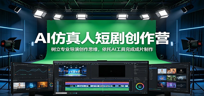 AI仿真人短剧创作营：树立专业导演创作思维，依托AI工具完成成片制作-chywc