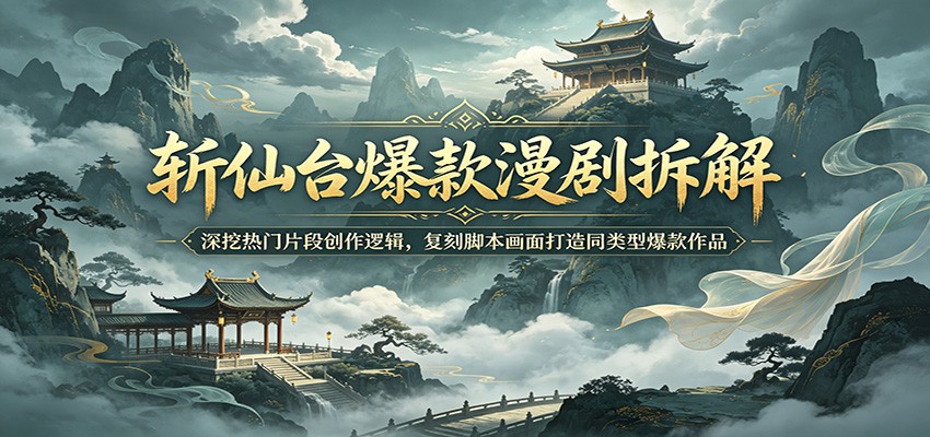 斩仙台爆款漫剧拆解：深挖热门片段创作逻辑，复刻脚本画面打造同类型爆款作品-chywc
