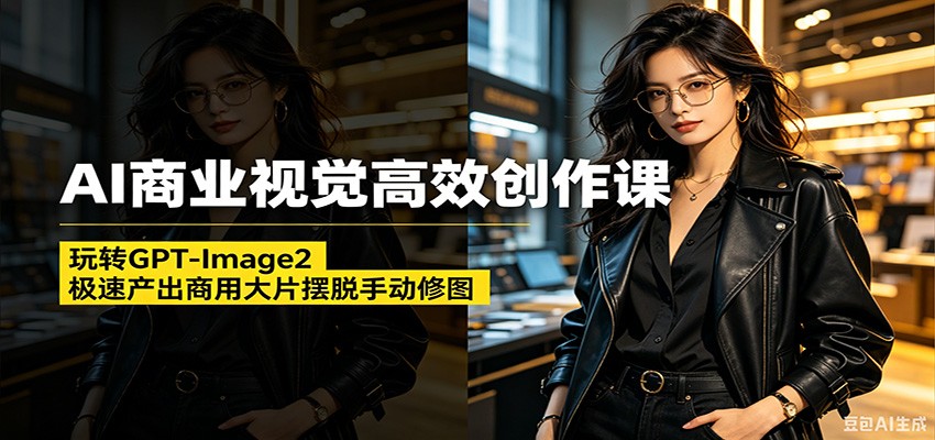 AI商业视觉高效创作课：玩转GPT-Image2，极速产出商用大片摆脱手动修图(更新)-chywc