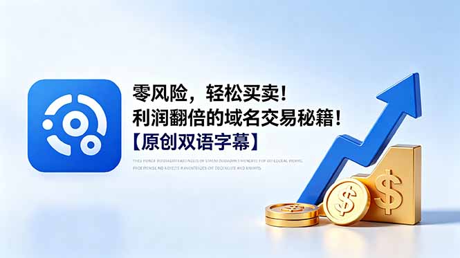 零风险，轻松买卖！利润翻倍的域名交易秘籍！【原创双语字幕】-chywc