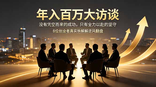 年入百万大访谈：没有凭空而来的成功，只有全力以赴的坚守，8位创业者真实拆解逆风翻盘路-chywc