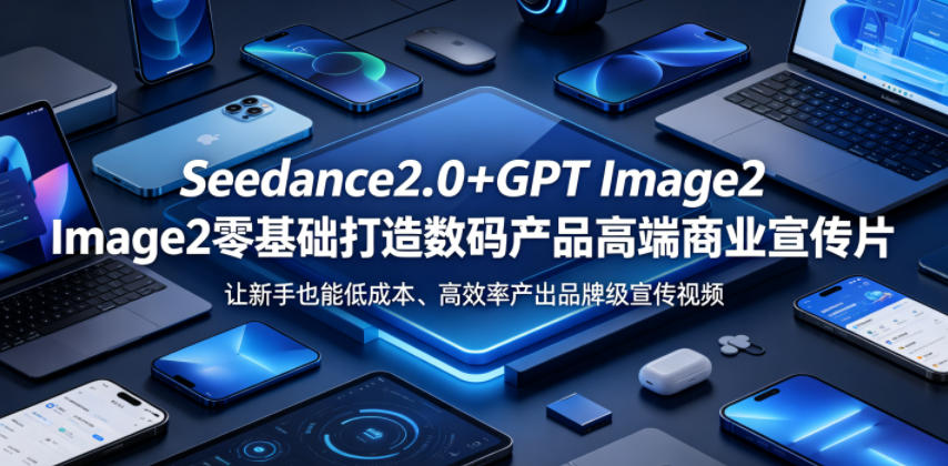 Seedance2.0+GPT Image2零基础打造数码产品高端商业宣传片，让新手也能低成本、高效率产出品牌级宣传视频-chywc