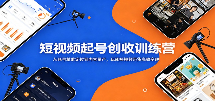 短视频起号创收训练营：从账号精准定位到内容量产，玩转短视频带货高效变现-chywc