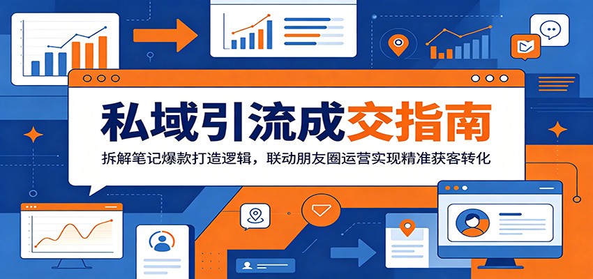 私域引流成交指南：拆解笔记爆款打造逻辑，联动朋友圈运营实现精准获客转化-chywc