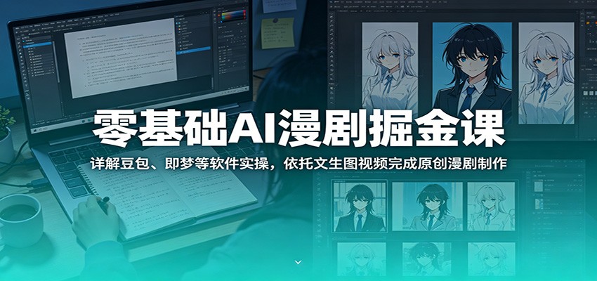 零基础AI漫剧掘金课：详解豆包、即梦等软件实操，依托文生图视频完成原创漫剧制作-chywc