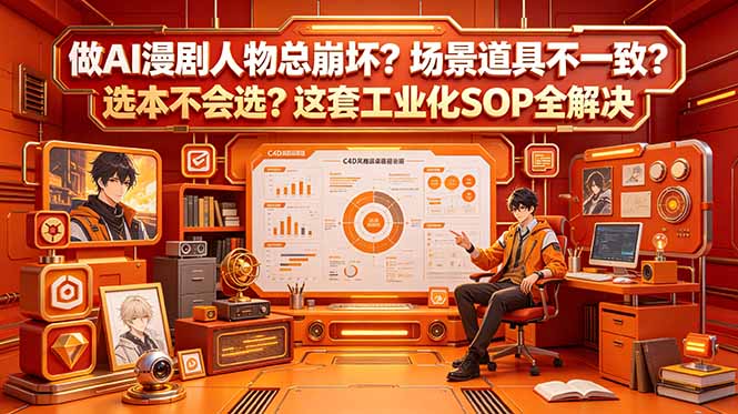 做AI漫剧人物总崩坏？场景道具不一致？选本不会选？这套工业化SOP全解决 (更新-chywc