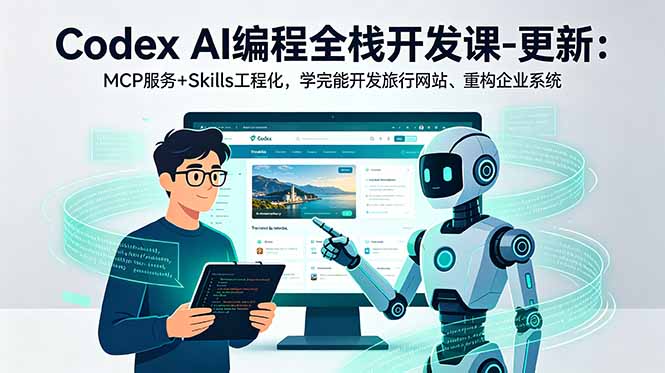Codex AI编程全栈开发课-更新：MCP服务+Skills工程化，学完能开发旅行网站、重构企业系统-chywc