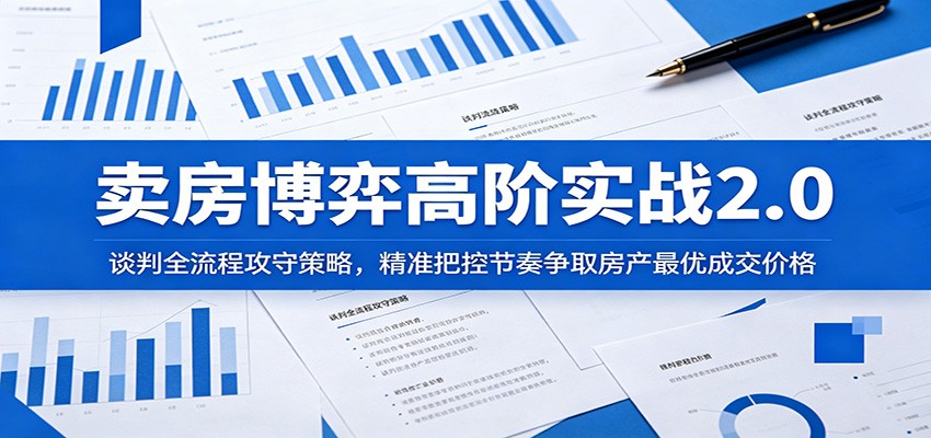 卖房博弈高阶实战2.0：谈判全流程攻守策略，精准把控节奏争取房产最优成交价格-chywc