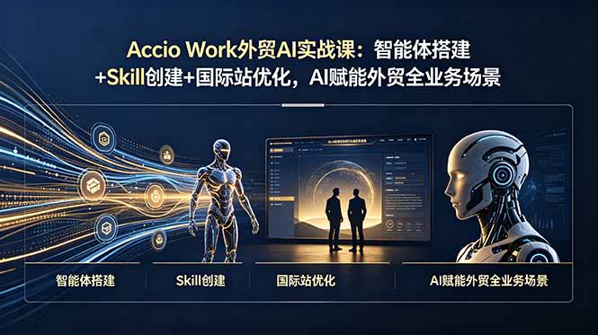 Accio Work外贸AI实战课：智能体搭建+Skill创建+国际站优化，AI赋能外贸全业务场景-chywc