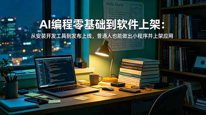 AI编程零基础到软件上架：从安装开发工具到发布上线，普通人也能做出小程序并上架应用商店-chywc