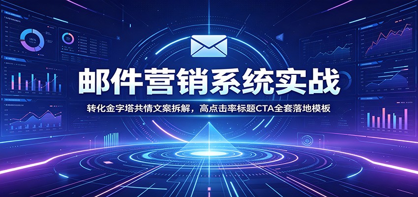 邮件营销系统实战：转化金字塔共情文案拆解，高点击率标题CTA全套落地模板-chywc