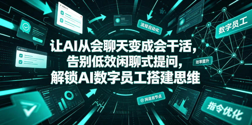 让AI从会聊天变成会干活，告别低效闲聊式提问，解锁AI数字员工搭建思维-chywc