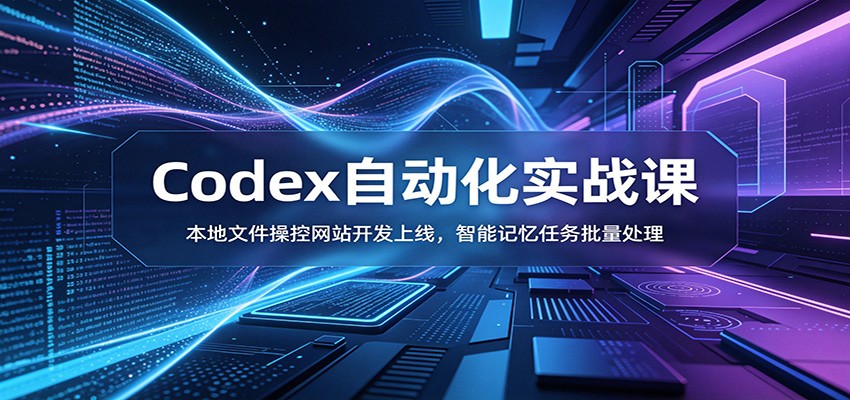 Codex自动化实战课：本地文件操控网站开发上线，智能记忆任务批量处理-chywc