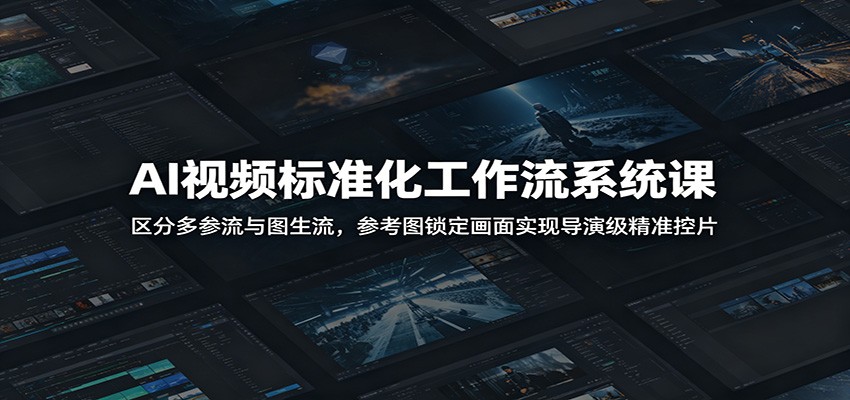AI视频标准化工作流系统课：区分多参流与图生流，参考图锁定画面实现导演级精准控片-chywc