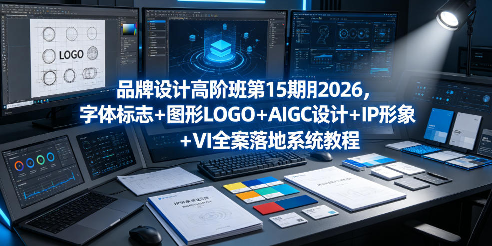 品牌设计高阶班第15期2026，字体标志＋图形LOGO＋AIGC设计＋IP形象＋VI全案落地系统教程-chywc