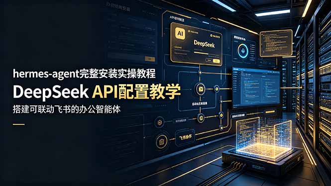 hermes-agent完整安装实操教程，DeepSeek API配置教学，搭建可联动飞书的办公智能体-chywc
