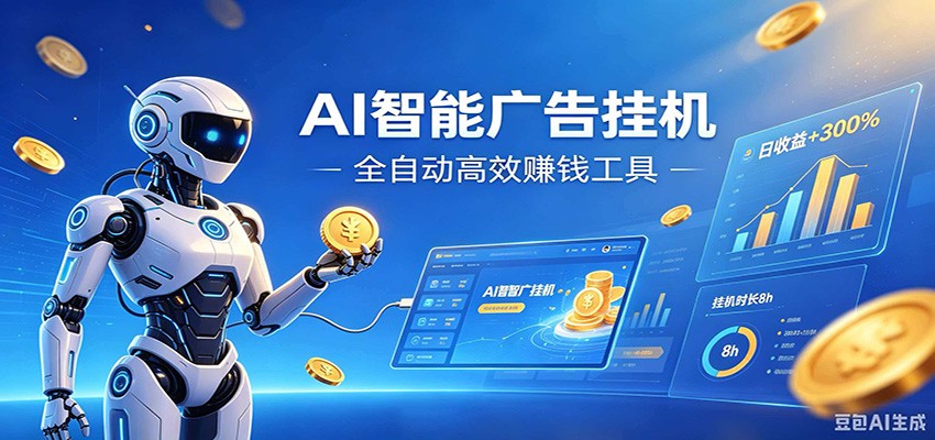 AI智能广告挂机，小白轻松上手，在家自动赚收益-chywc