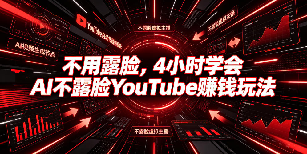 不用露脸，4小时学会AI不露脸YouTube賺钱玩法【原创双语字幕】-chywc