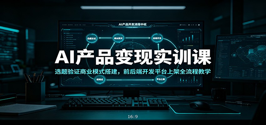 AI产品变现实训课：选题验证商业模式搭建，前后端开发平台上架全流程教学-chywc