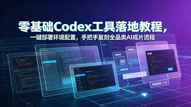 零基础Codex工具落地教程，一键部署环境配置，手把手复刻全品类AI成片流程-chywc