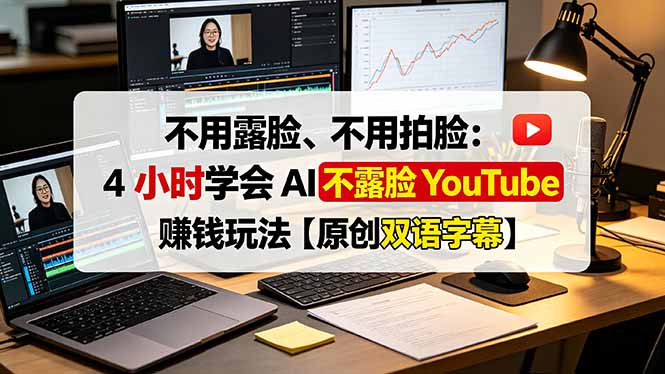 不用露脸、不用拍脸：4 小时学会 AI 不露脸 YouTube 赚钱玩法【原创双语字幕】-chywc