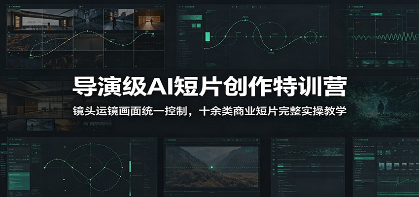 导演级AI短片创作特训营：镜头运镜画面统一控制，十余类商业短片完整实操教学(更新)-chywc