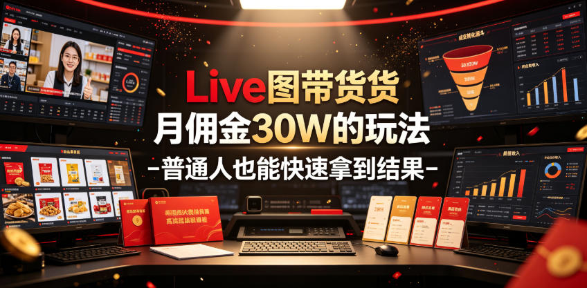 Live图带货月佣金30W的玩法-普通人也能快速拿到结果-chywc