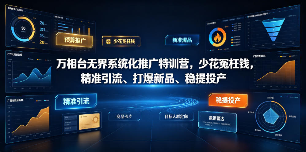 万相台无界系统化推广特训营VI0.0，少花冤枉钱，精准引流、打爆新品、稳提投产(全程录音+字幕)-chywc