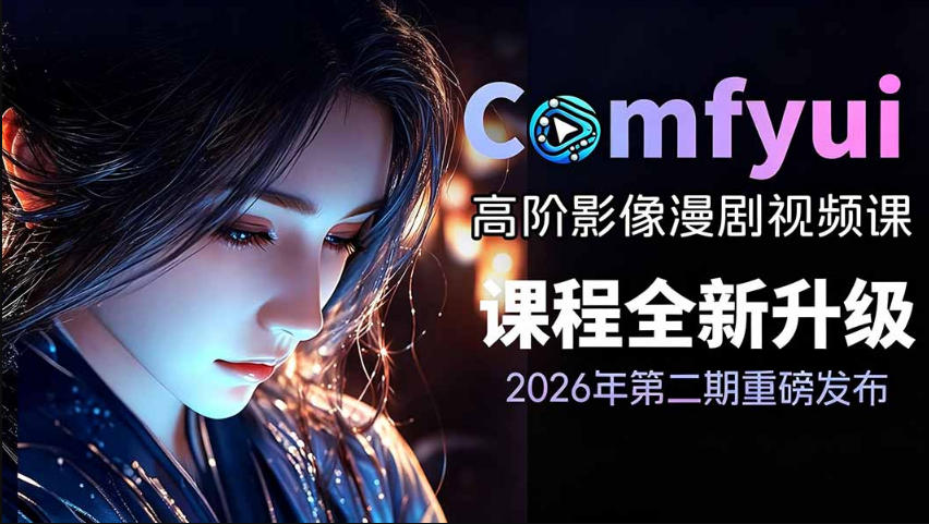 2026新版ComfyUI漫剧动画全流程实战课，0基础入门到进阶全流程动态漫，轻松实现流量变现-chywc